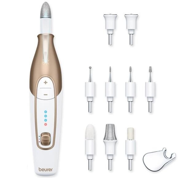 Nail Drill Kit, Cordless Electric Nail File with 10 Attachments and LED Light - Picture 1 of 7